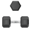 Гантель гексагональная UNIX Fit обрезиненная 15 кг / шт.
