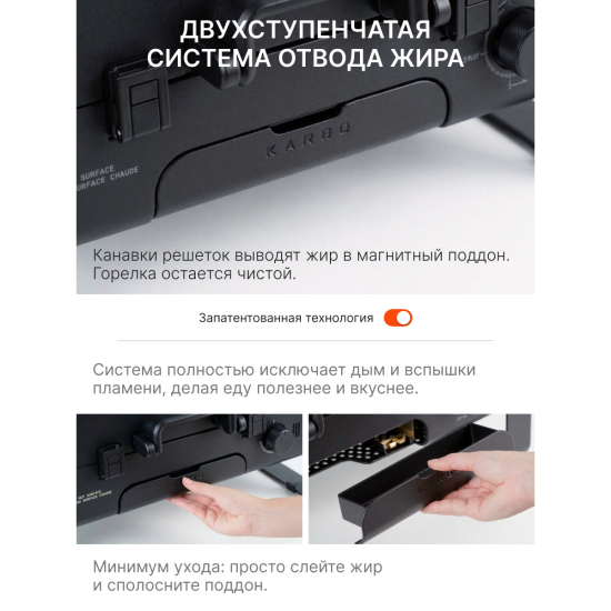 Газовый гриль портативный Karbo Grill X1 Black Karbo
