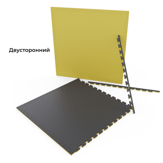 Будо-мат EVA DFC 100 x 100 см, 20 мм, цвет желто-графитовый