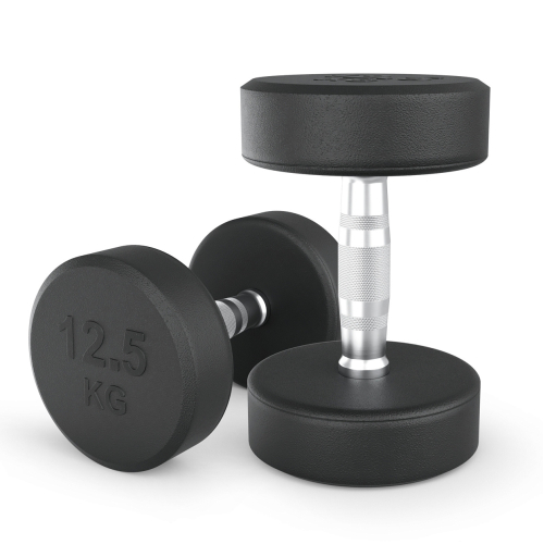 Гантель UNIX Fit PRO круглая обрезиненная 12,5 кг, 2 шт.