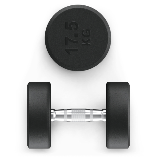 Гантель UNIX Fit PRO круглая обрезиненная 17,5 кг, 2 шт.