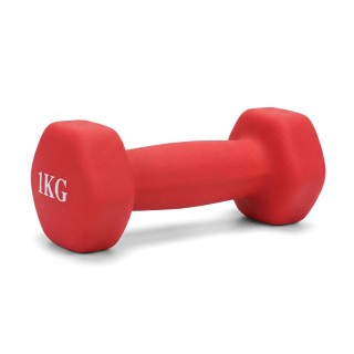 Гантель неразборная гексагональная неопрен  1,5 кг (красная) VictoryFit VF-DHN015