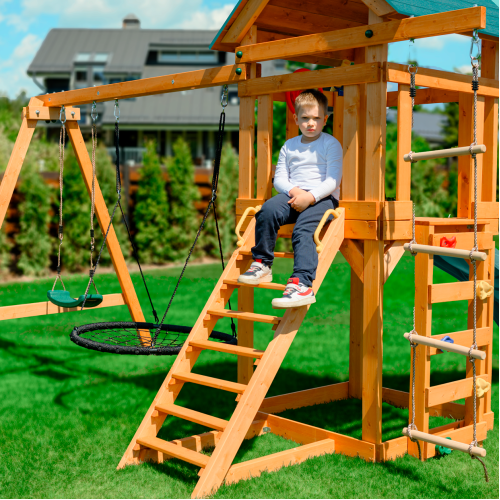 Детский игровой комплекс UNIX Line (6 in 1) Dark Green