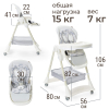 Стул для кормления UNIX Kids Ocean / Океан белый