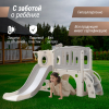 Игровой комплекс с горкой UNIX Kids Star / Звезда серый
