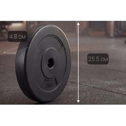 Диск 26 мм. пластиковый  5,0 кг VictoryFit VF-SPL26050