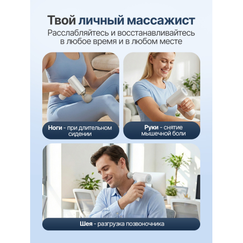 Перкуссионный массажер для тела, шеи и спины DFC YESOUL