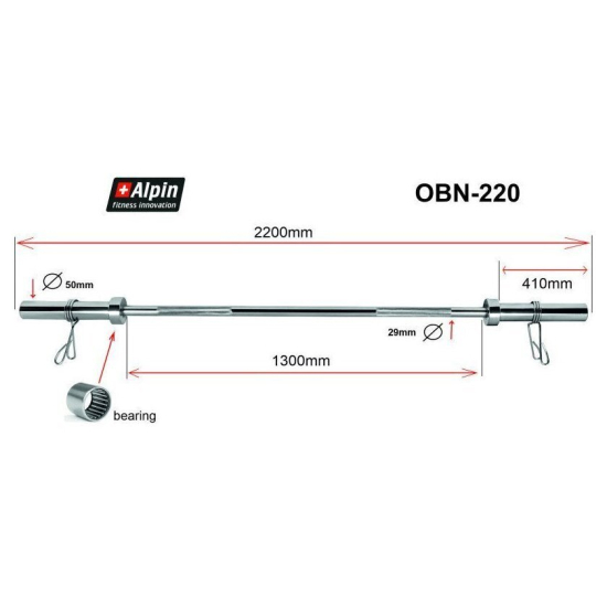 Гриф для штанги Alpin OBN-220
