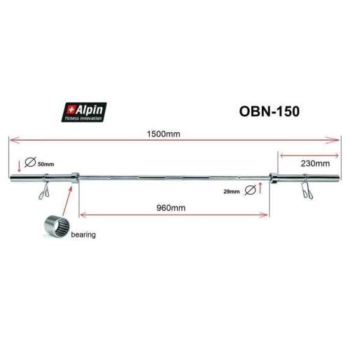 Гриф для штанги Alpin OBN-150