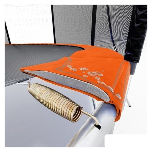 Батут Atlas Sport 252 см - 8ft Pro (с лестницей, внешняя сетка, оранжевый)