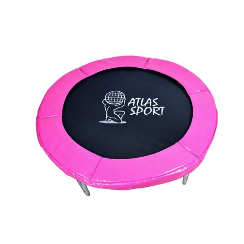 Батут Atlas Sport 140 см - 4.5ft (на эластичных ремнях, розовый)
