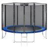 Батут Atlas Sport 374 см - 12ft Pro (усиленные опоры, внешняя сетка, синий)