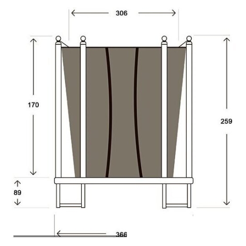 Батут Hasttings Classic (366 см, зеленый)