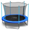 Батут Atlas Sport 252 см - 8ft (с лестницей, внутренняя сетка, синий)