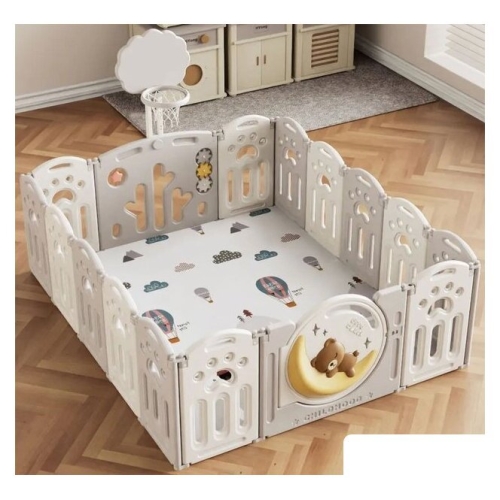Игровой манеж UNIX kids DeLuxe Grey 150x200