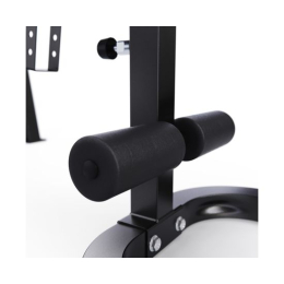 Скамья со стойками под штангу DFC GORILLA черная, с партой для бицепса