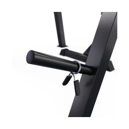 Скамья со стойками под штангу DFC GORILLA черная, с партой для бицепса