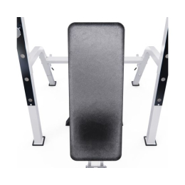 Скамья со стойками под штангу DFC GORILLA белая, с партой для бицепса