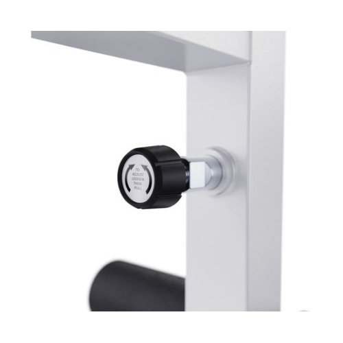 Скамья со стойками под штангу DFC GORILLA белая, с партой для бицепса