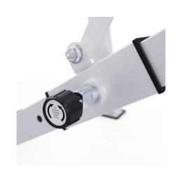 Скамья со стойками под штангу DFC GORILLA белая, с партой для бицепса