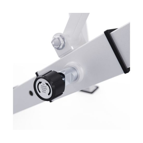 Скамья со стойками под штангу DFC GORILLA белая, с партой для бицепса