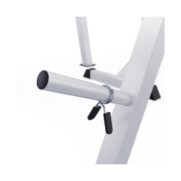 Скамья со стойками под штангу DFC GORILLA белая, с партой для бицепса