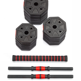 Гантели гексагональные разборные с грифом, 20 кг. (2 шт. х 10 кг.) VictoryFit VF-DН200