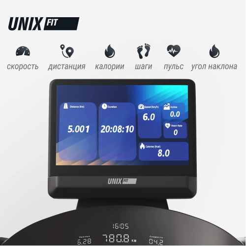 Беговая дорожка UNIX Fit T-1350 PRO (25" TFT)