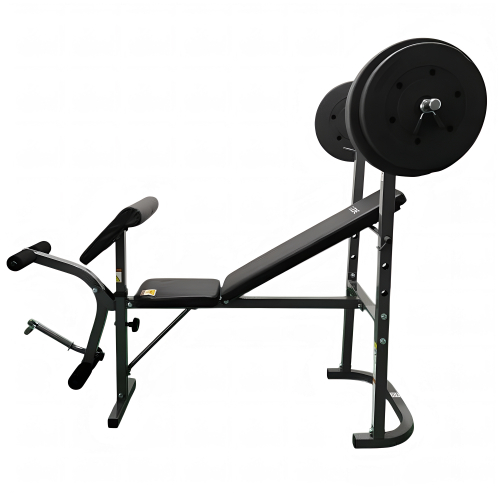 Скамья под штангу с опциями DFC GOZONE GZE-2201 со штангой и дисками в комплекте
