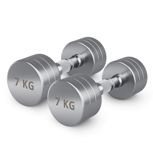 Гантель UNIX Fit PRO круглая хромированная 7 кг, 2 шт.