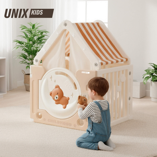 Домик UNIX Kids Bear on the moon / Медведь на луне бежевый