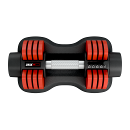 Гантель со ступенчатой регулировкой UNIX Fit 11 кг красная