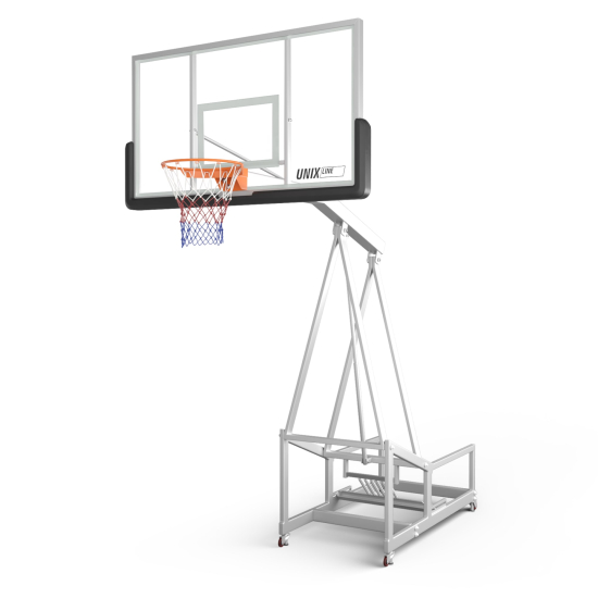 Баскетбольная стойка UNIX Line B-Stand-TG PRO 72"x42" (180 х 105 см) R45 H120-305 см