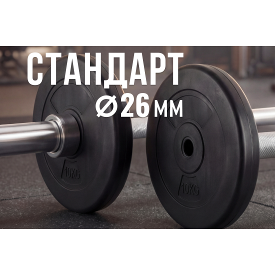 Диск 26 мм. пластиковый  10 кг VictoryFit VF-SPL26100