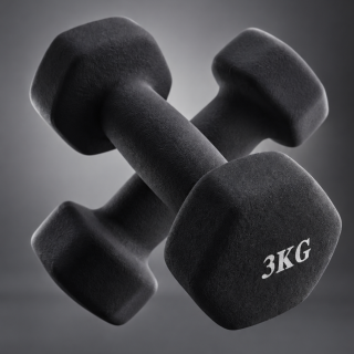 Гантель неразборная гексагональная неопрен  3 кг (2 штуки) VictoryFit VF-DHN030-2