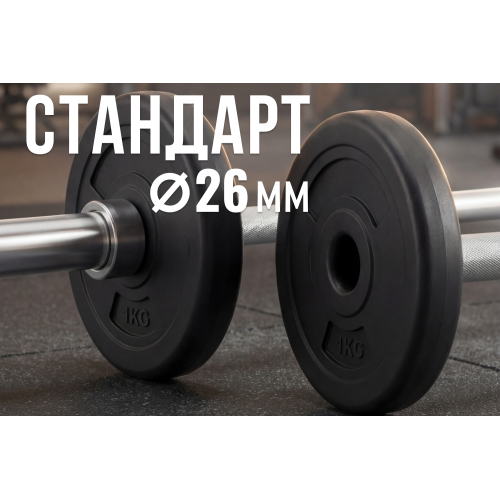 Диск 26 мм. пластиковый  1,0 кг VictoryFit VF-SPL260100