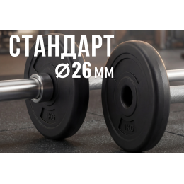 Диск 26 мм. пластиковый  1,0 кг VictoryFit VF-SPL260100