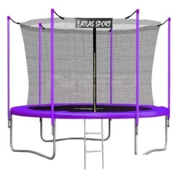 Батут Atlas Sport 312 см - 10ft (с лестницей, внутренняя сетка, сливовый) 8682767