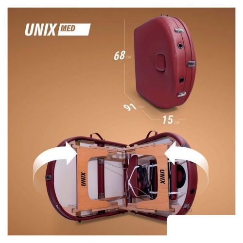 Массажный стол Unix Comfort 3 Section (burgundy)