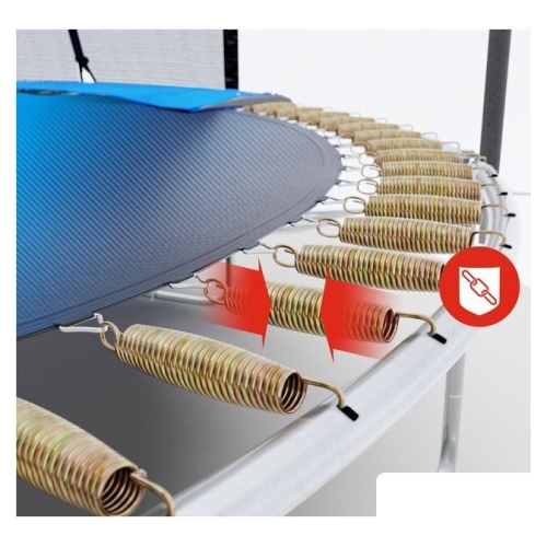 Батут Atlas Sport 312 см - 10ft Pro (4 ноги, внешняя сетка, синий)