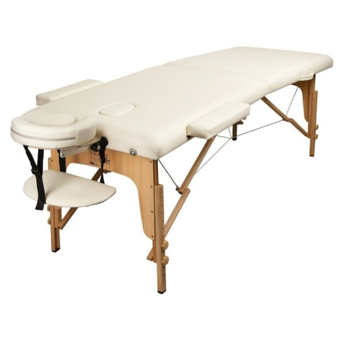 Массажный стол Atlas Sport складной деревянный 2-с 70 см (бежевый)