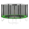 Батут Atlas Sport 404 см - 13ft Basic (с лестницей, внешняя сетка, зеленый)