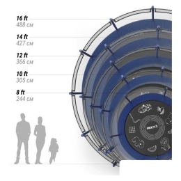 Батут Unix Line Supreme Game 8ft (синий) 2586095
