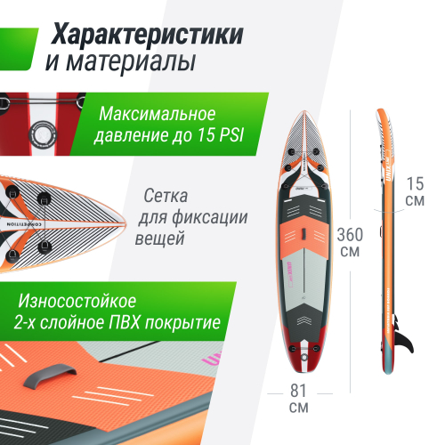 SUP-борд UNIX Line Летнее время / Summertime (360 см)