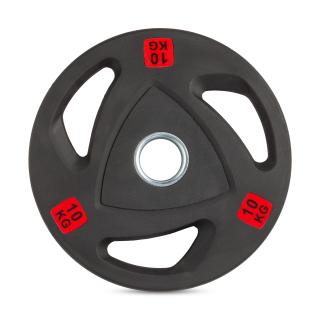Диск 51 мм. NEO обрезиненный с 3-мя хватами 10 кг (2 штуки)   VictoryFit VF-ST51100-2