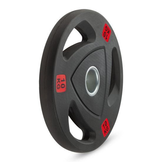 Диск 51 мм. NEO обрезиненный с 3-мя хватами 10 кг (2 штуки)   VictoryFit VF-ST51100-2