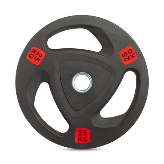 Диск 51 мм. NEO обрезиненный с 3-мя хватами 25 кг, VictoryFit VF-ST51250