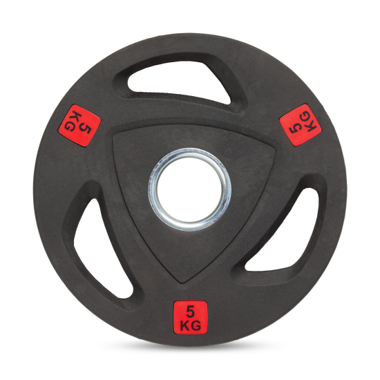 Диск 51 мм. NEO обрезиненный с 3-мя хватами  5 кг (2 штуки)   VictoryFit VF-ST51050-2