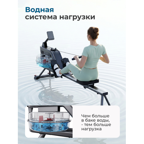 Гребной тренажер DFC PASYOU SQ-RM2403, водный