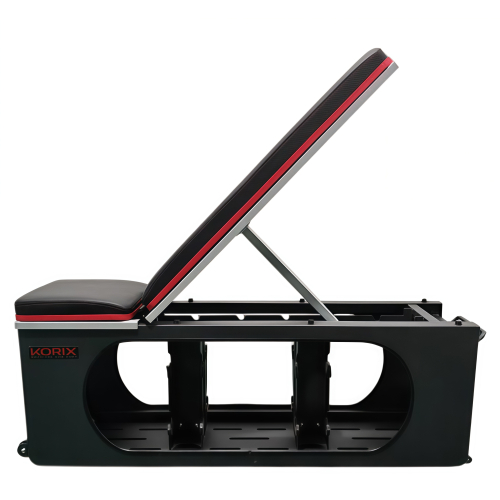 Многофункциональная силовая скамья DFC KORIX WB990 с местом для хранения до 8 гантелей